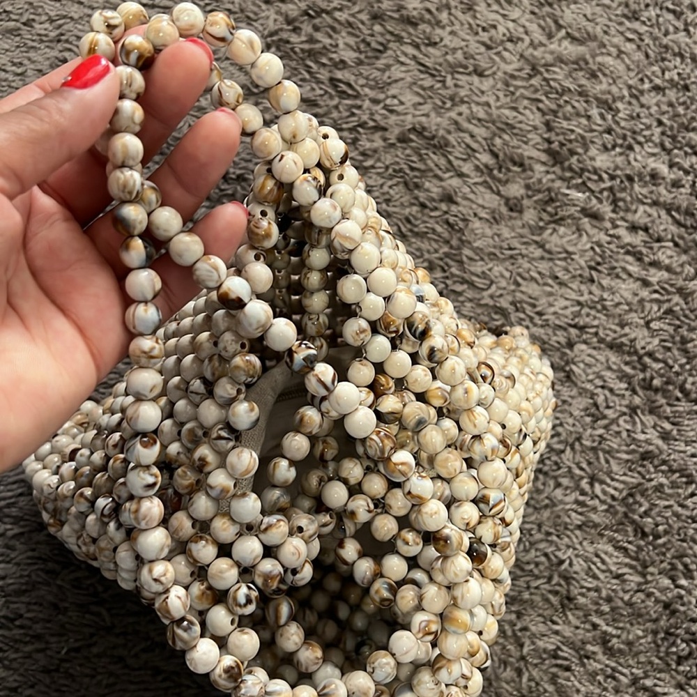 Zara Beaded Natural Crossbody bag - Picture 10 of 12